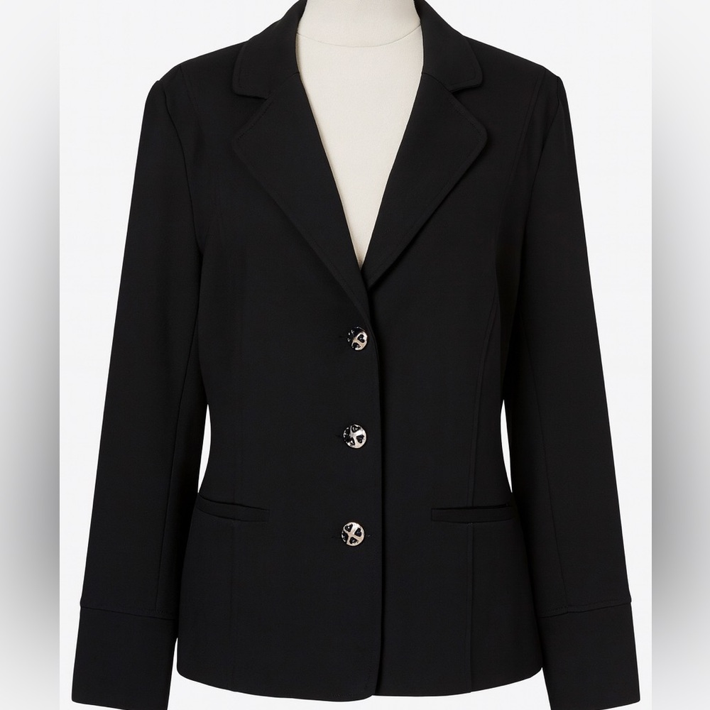 Linea by Louis Dell'Olio Classic Black Blazer